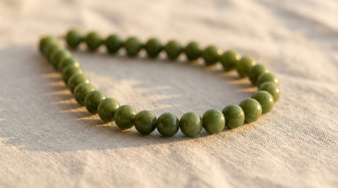 Eine Geburtskette nur aus Jade